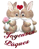 Gif animé joyeuses Pâques lapin